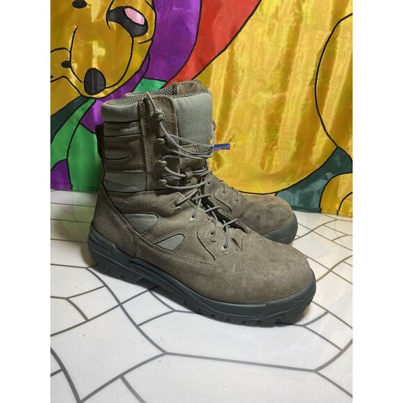 Wellco Air Force Sage Green Hot Weather Combat Boots Sz 11.5 R. Steel Toe main image 7